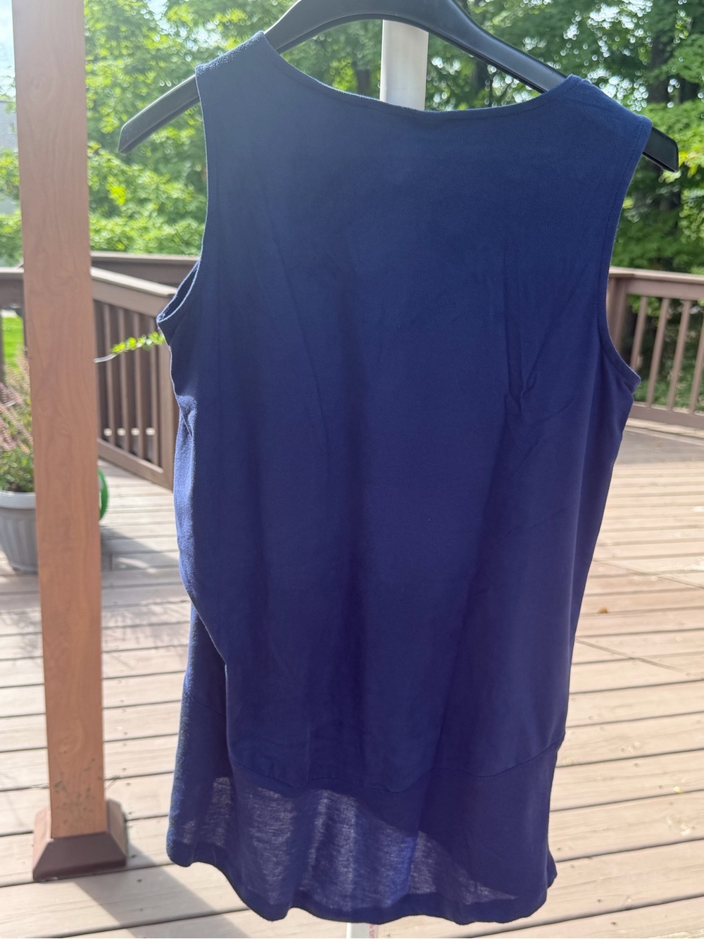 Style & Co. Navy Sleeveless Tank Top xs